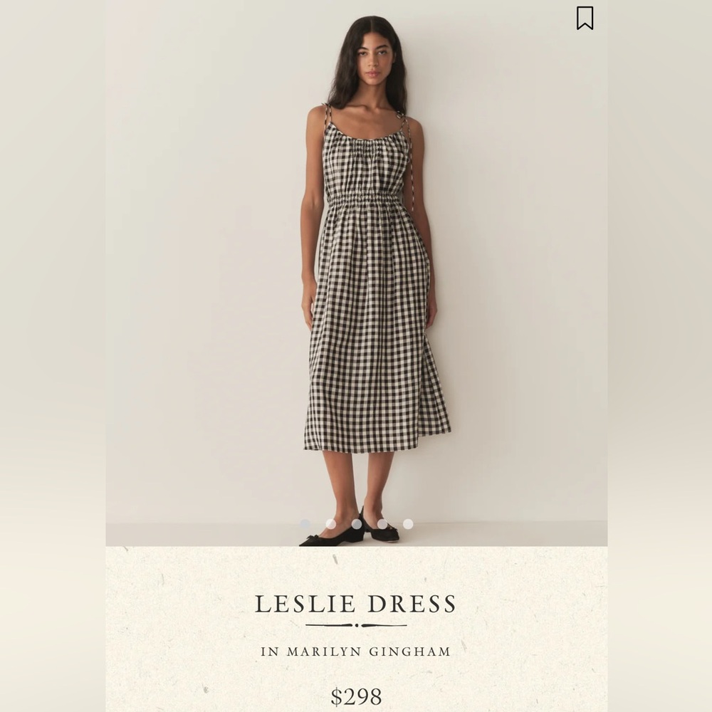 Doen NWT Leslie Black and White Gingham Dress - Picture 3 of 9